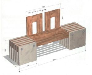 Dimensions du banc